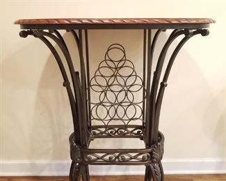 Pub Table with Wine Rack $100