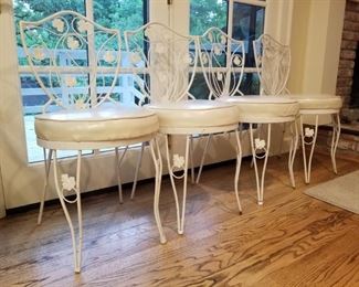 Set of Four Iron Garden Chairs $100