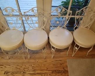 Set of Four Iron Garden Chairs $100