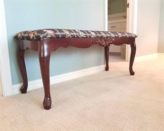 Bench with Upholstered Seat $75