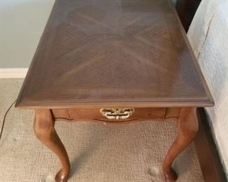 Oak Side Table with Drawer $40