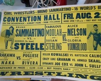 PLL #40  Wrestling Poster  - George Steele, Bruno Sammartino,  Fabulous Moolah, Alice Nelson Pending Purchase  - appointments to view on June 11th 