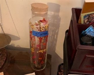 PLL #224 Dried Flowers in Cork Top Jar $5