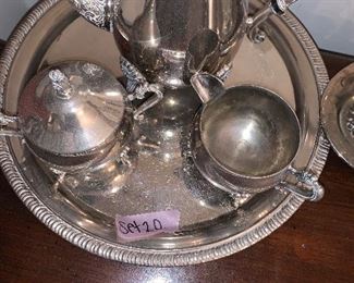 PLL #320 - Silver Plate Tea Set $20