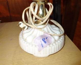 PLL #159 Hobnail Milk Glass Lamp $18