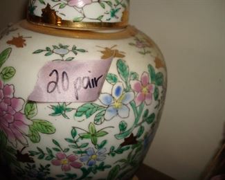 PLL #414 Decorative Ginger jars $20 Pair