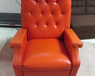vintage orange recliner