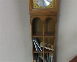 clock bookcase