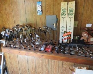 golf clubs and accessories