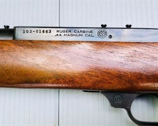 Ruger Carbine .44 MAG, Serial No. 10301663 Gun