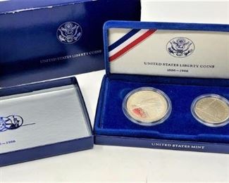 United States Mint 1986 Liberty 2 Coin Proof Commemorative Set https://ctbids.com/#!/description/share/416359