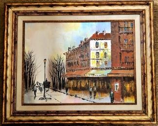 Vintage Mid Century Original Oil by Marvin https://ctbids.com/#!/description/share/416361
