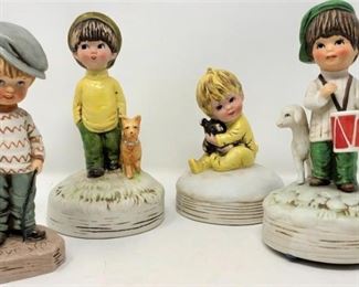 Vintage Gorham Moppets Music Box Figurines (4) https://ctbids.com/#!/description/share/416371