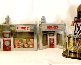 Metal Village Decor/ Small Town Buildings (5) https://ctbids.com/#!/description/share/416382