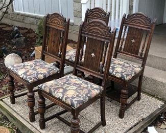 Antique carved chairs. $125