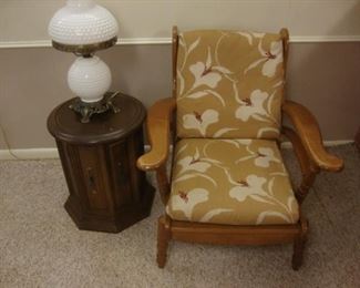 1960's Maple wood chair with cushions