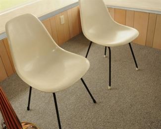 Pair of Charles Eames Fiberglass side chairs $180.00