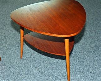 Scandinavian Modern Teak “Guitar Pick” Side Table $400.00