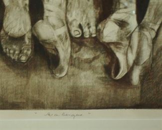 G H ROTHE ORIGINAL SIGNED LARGE MEZZOTINT ~ ARABESQUE