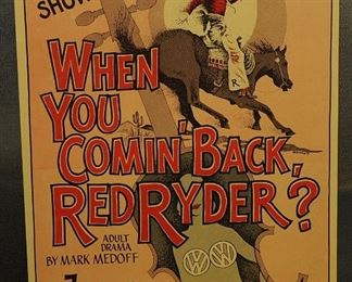 SCOTT McKOWEN POSTER: When You Comin' Back, Red Ryder? by Mark Medoff. U of M $45.00