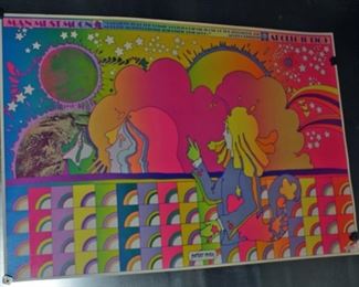 Peter Max Moon Landing #1 Original Vintage Poster (Man Must Moon) 24 x 36" 1969 $250.00