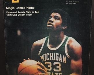 1980 MAGIC JOHNSON ~ VOL.1 NO.1 MID-MICHIGAN SPORT SCENE MAGAZINE $18.00