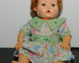 1930's DY-DEE 11" Baby Doll Made by EFFANBEE Doll Sleep Eye ~ Hair ~ Vtg Dress $35.00
