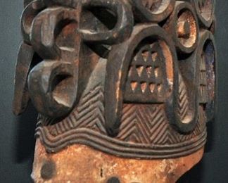 MASK ATTRIBUTED TO: IGBO MWO. NIGERIA 19th - EARLY 20th CENTURY PROBABLY USED BY THE MMWO SOCIETY $1,600