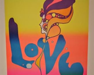 PETER MAX POSTER LOVE ~ WM ZIEGLER GALLERY 24 x 36" 1969 $250.00