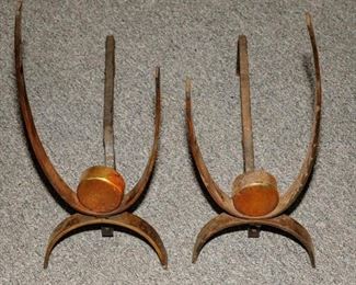 DECO SET OF ANDIRONS $150.00