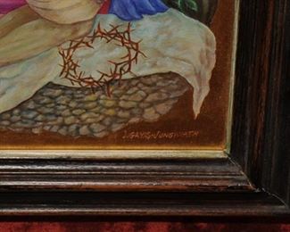 Irene Jungwirth&nbsp;PIETA
HAND GROUND COLORS ~ EGG TEMPERA ~ OIL
GOLD LEAF BACKGROUND
[GESSO ON OIL] 91/4"  x 14"  $1,200