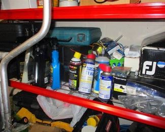 Shelves full of home,  garage and auto products