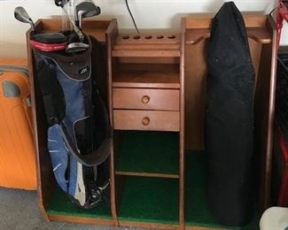 Golf Case / rack for holding bags and supplies