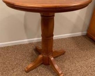 Tall game table (chess/checkers).