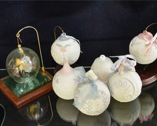 13. Lladro Porcelain Ball Christmas Ornament