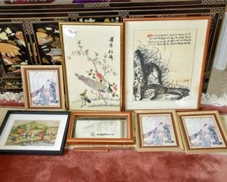 22. Group Lot Of Framed Asian Prints