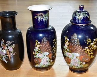 24. Three 3 Asian Vases