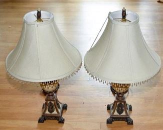29. Pair of Classical Style Metal Lamps