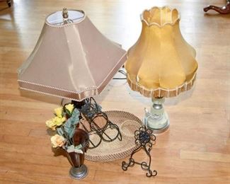 30. Two Lamps and Decorative items