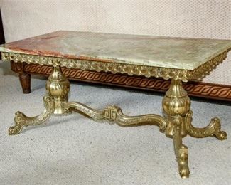 40. Marble Top Table with Gilt Base