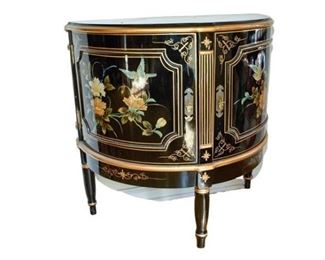 48. Hand Painted Floral Console Cabinet