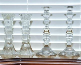 71. Two 2 Pairs of Crystal Candle Holders