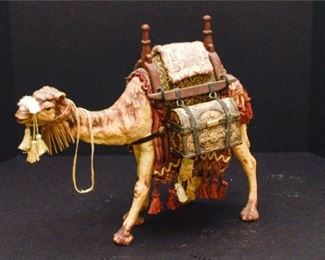 96. Camel Figurine with Fabric Detail