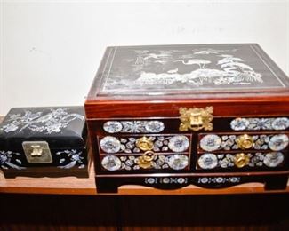 107. Two 2 Chinese Lacquer Boxes
