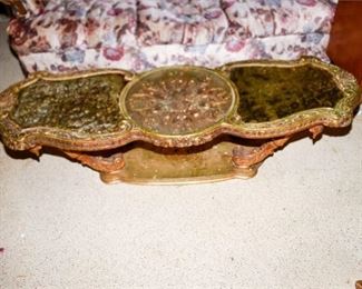 114. Coffee Table with Metallic Design