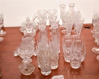 125. Various Cut Glass Drinking Glasses