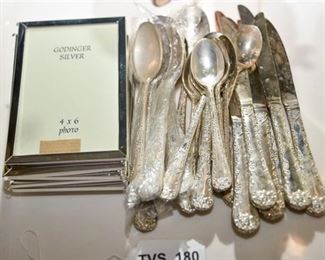 132. Silver Flatware and Picture Frames