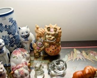 165. Porcelain Animal Figurines and More