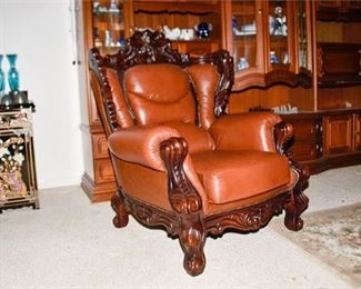 169. Leather Upholstered Armchair