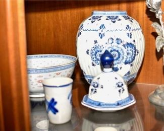 173. Blue and White Porcelain Decor Pieces